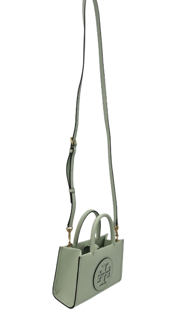 Tory Burch Mini Ella Leather Tote Bag – Green – Double T Logo Handbag New W/O Tags