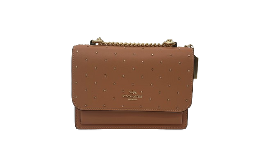 Coach Klare Crossbody Bag Women’s Peach Leather Shoulder Purse Gold-Tone Hardware