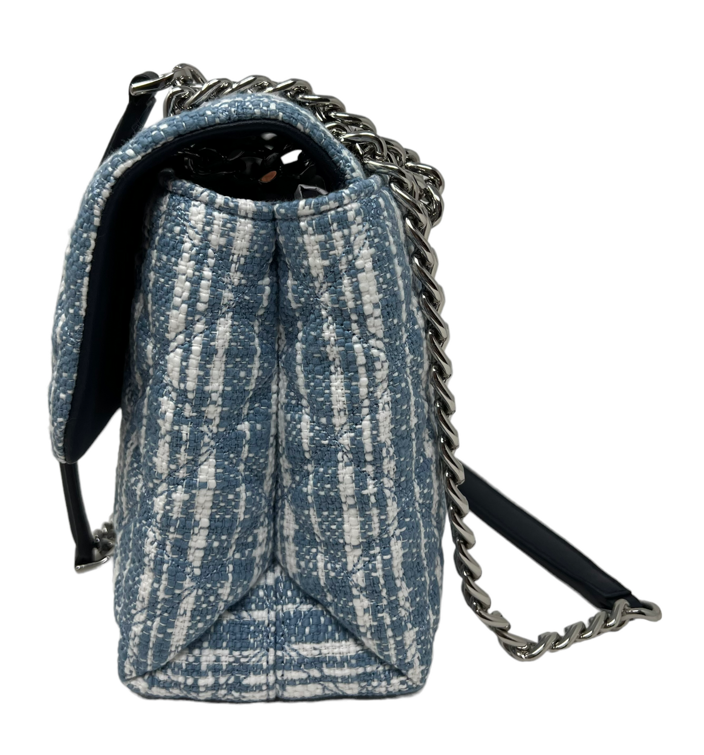 Kate Spade New York Denim Tweed Medium Flap Shoulder Bag Blue Multi K7319 $479