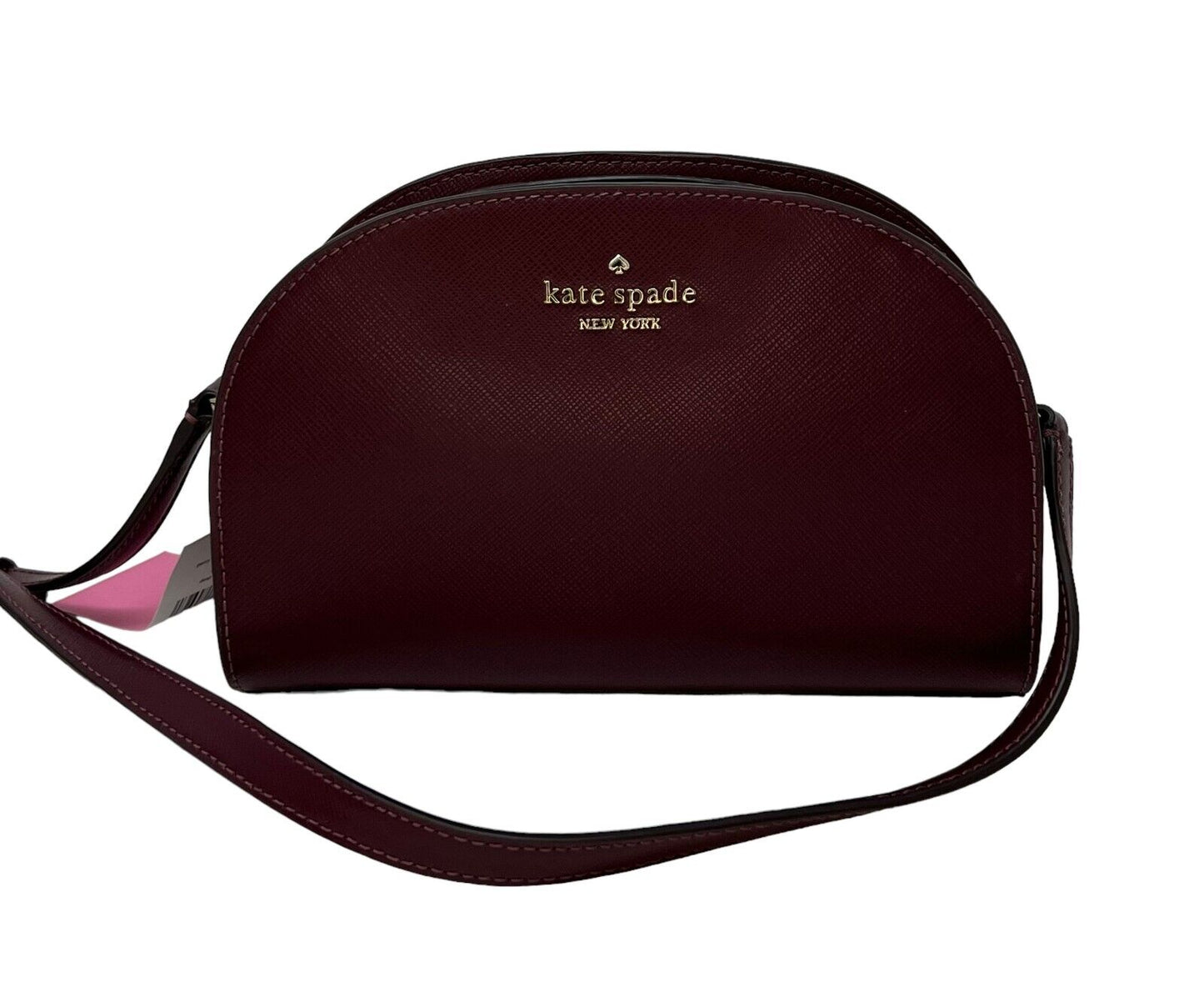 Kate Spade Perry Saffiano Leather Deep Berry Dome Crossbody Bag K8697 $279
