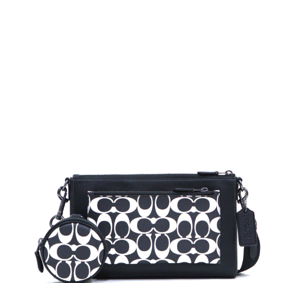 Coach Holden Crossbody In Signature Canvas - Gunmetal/Black/Chalk
