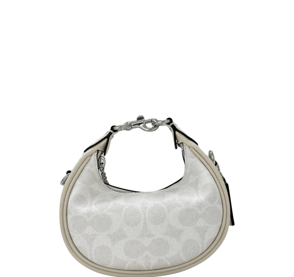 Coach Jonie Bag In Signature Canvas -Silver/White Chalk – additional photo 3
