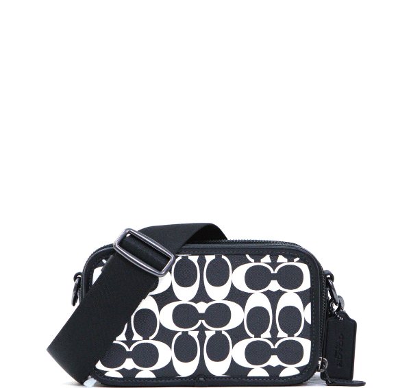 Coach Wyatt Crossbody In Signature Canvas - Gunmetal/Black/Chalk