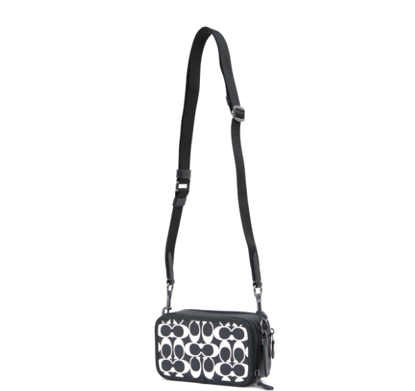 Coach Wyatt Crossbody In Signature Canvas - Gunmetal/Black/Chalk – additional photo 3