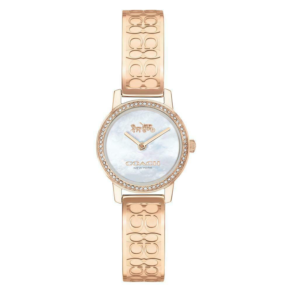 Coach Sigature C Rose Gold Steel with Crystals Ladies Watch 14503498 $275.00