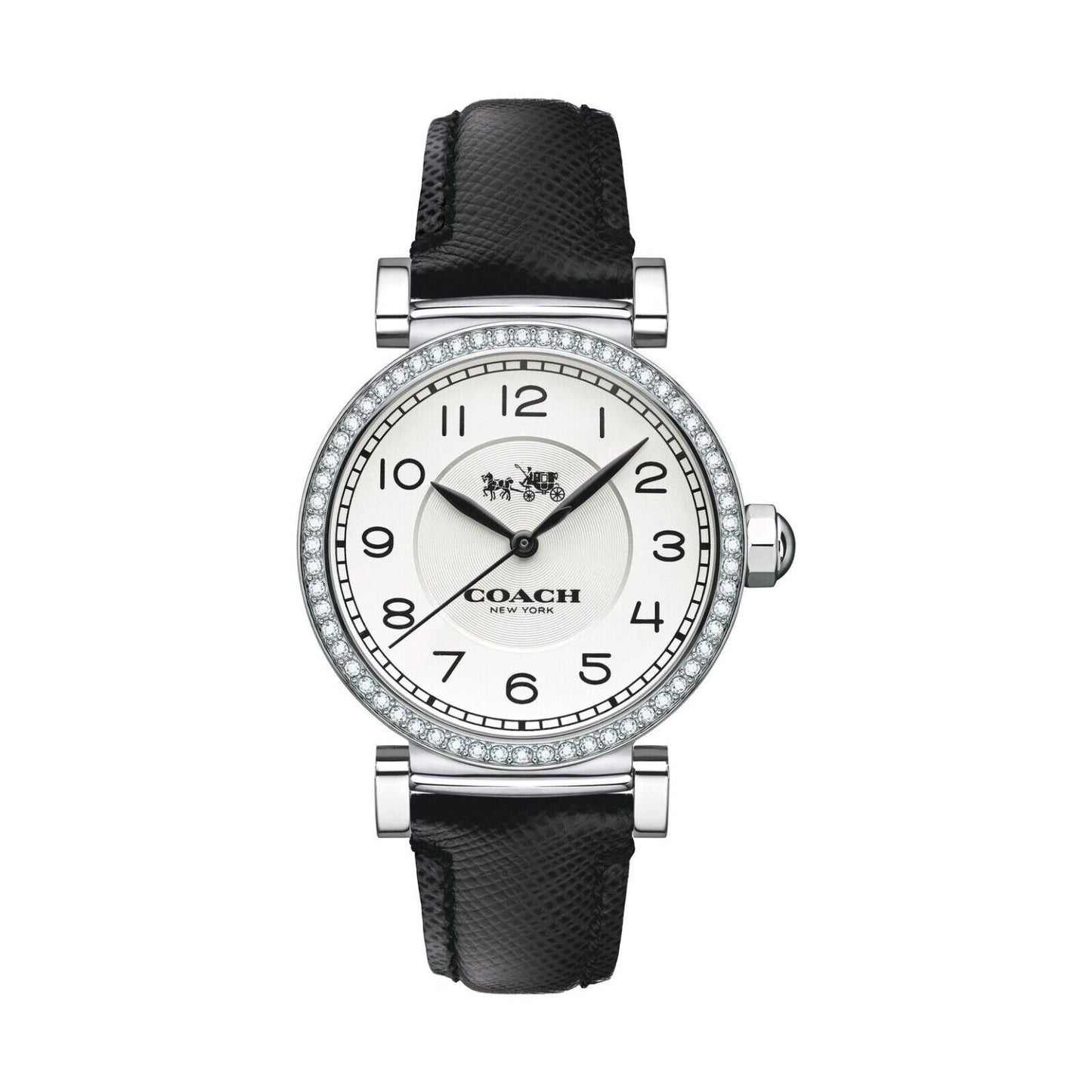Coach Madison Silver Dial Ladies Fashion Black Leather Band Watch 14502399 $275