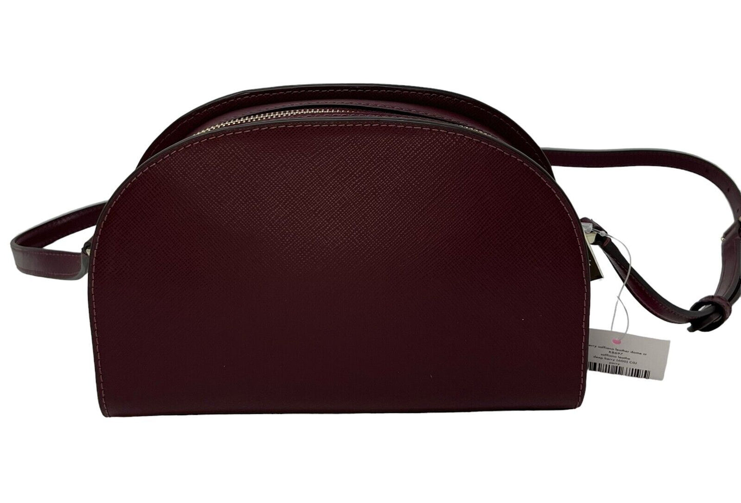 Kate Spade Perry Saffiano Leather Deep Berry Dome Crossbody Bag K8697 $279