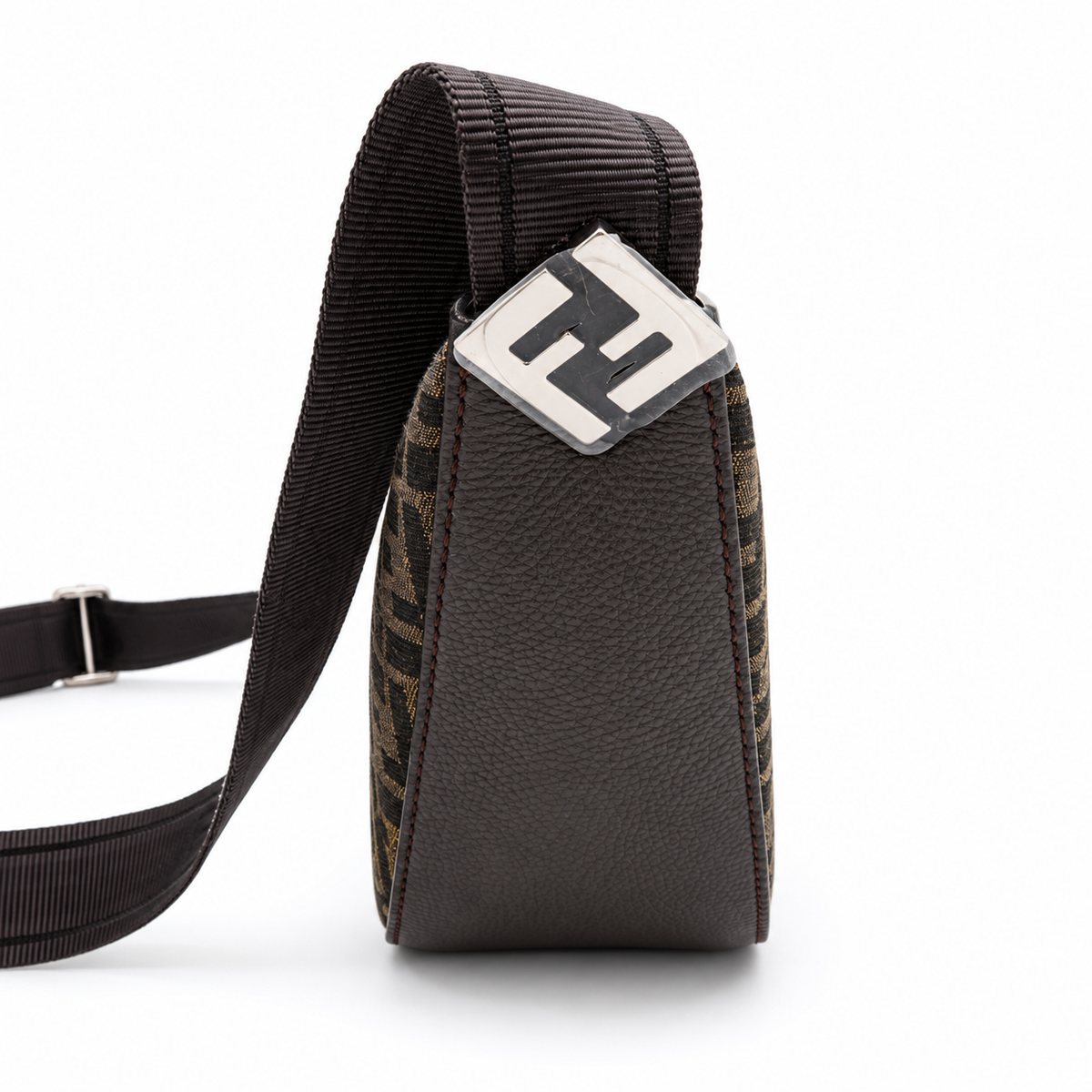 Fendi Jacquard  Crossbody  Brown - Pristine Condition – additional photo 4