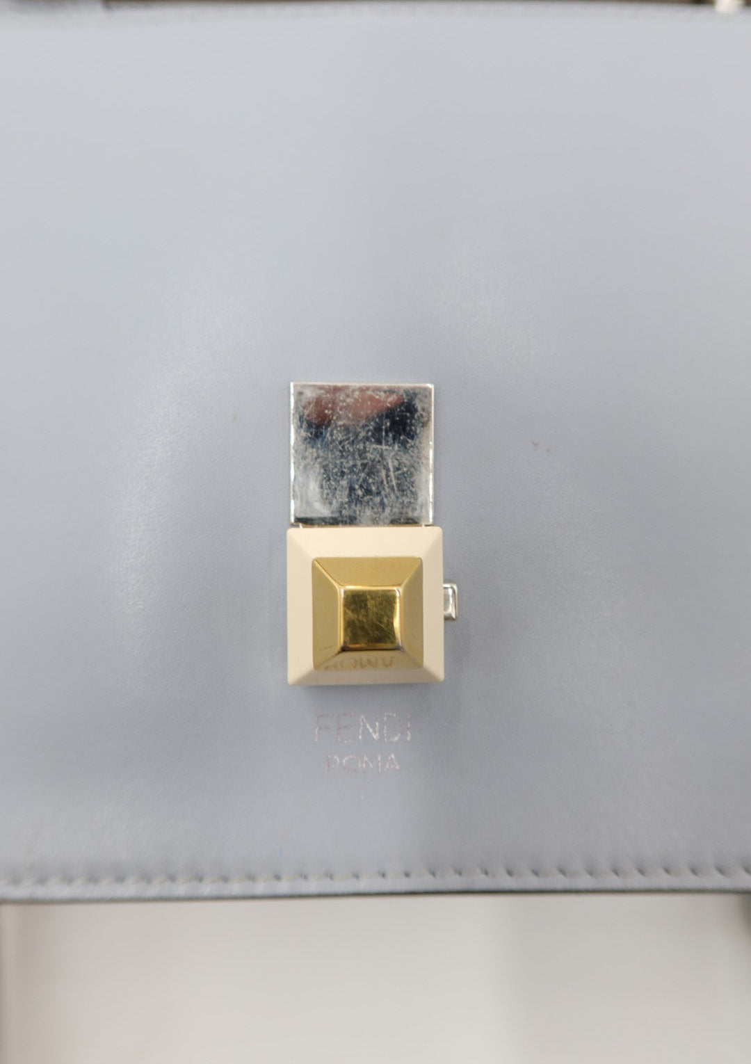 Fendi Kan I Leather Shoulder Bag – Light Blue – additional photo 6