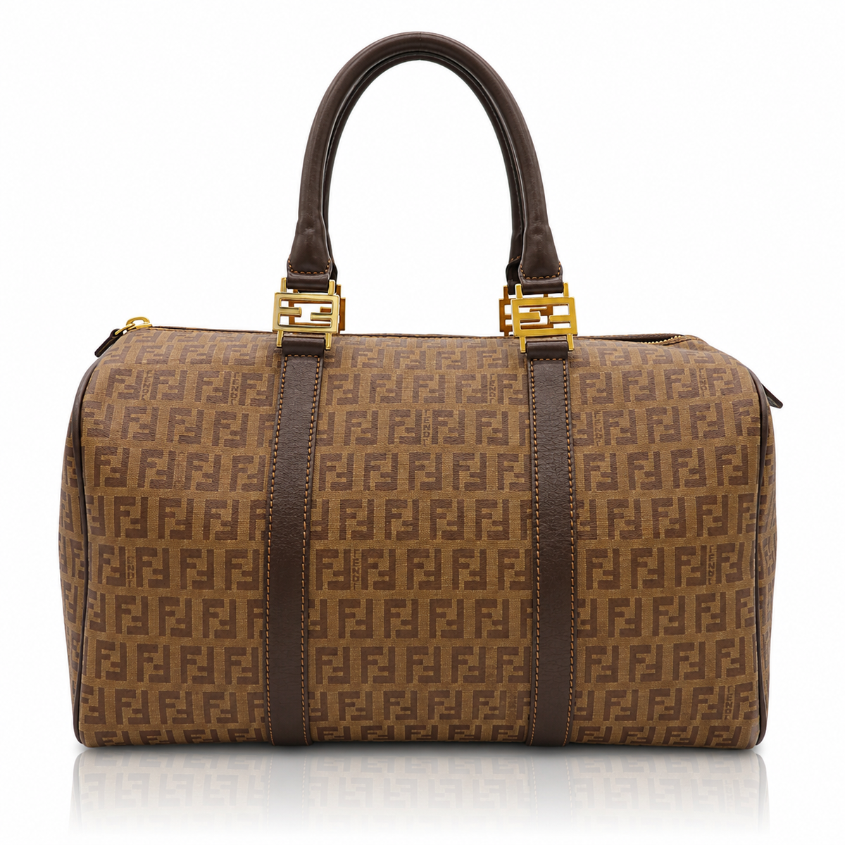 Fendi Zucchino Spalmati Forever Bauletto Boston Bag – additional photo 2