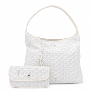 Goyard White Hobo Shoulder Bag with Matching Pouch – Good Pre-Owned Condition