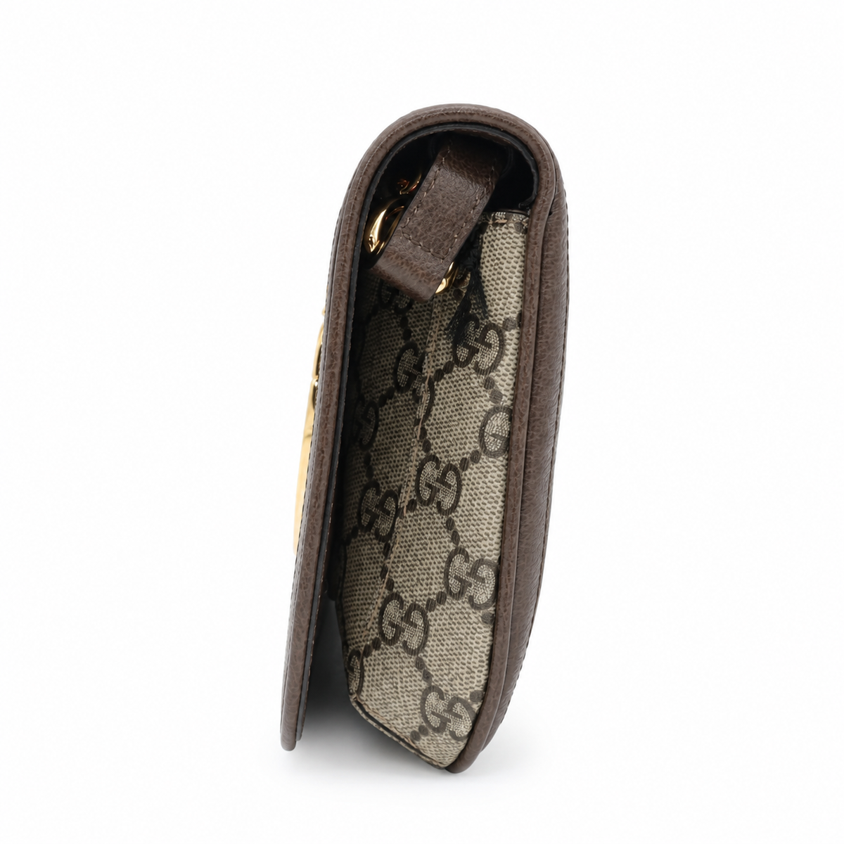 Gucci Blondie GG Supreme Clutch Bag Beige Ebony Canvas Gold Logo – additional photo 4
