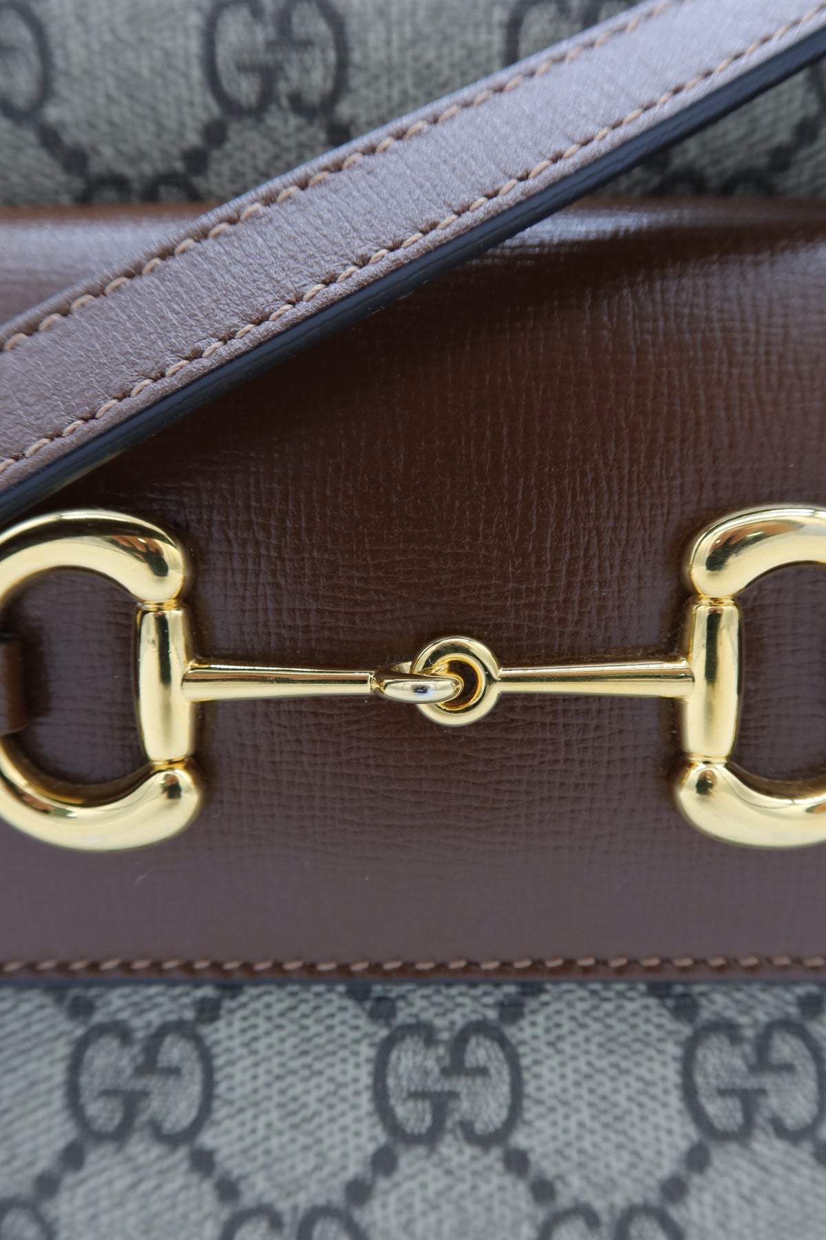 Gucci Horsebit 1955 Small GG Supreme Brown Shoulder Bag – additional photo 15