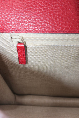 Gucci Interlocking G Dollar Calfskin Shoulder Bag – Red – additional photo 14