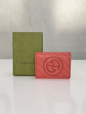 Gucci Pink Leather Card Holder Wallet with Interlocking GG Logo & Snap Closure – additional photo 9