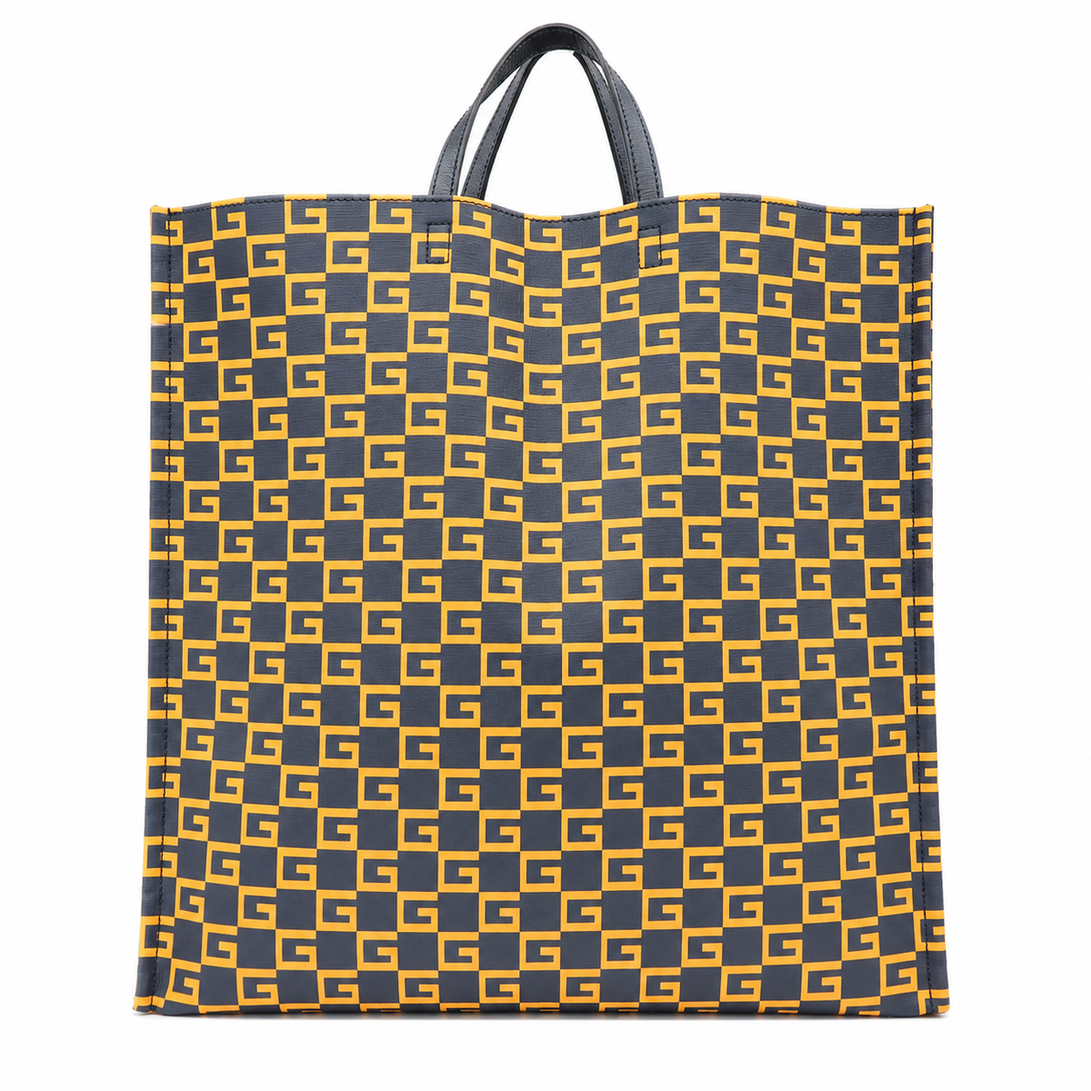Gucci Square G Vertical Tote in Navy and Orange Coated Canvas – additional photo 2