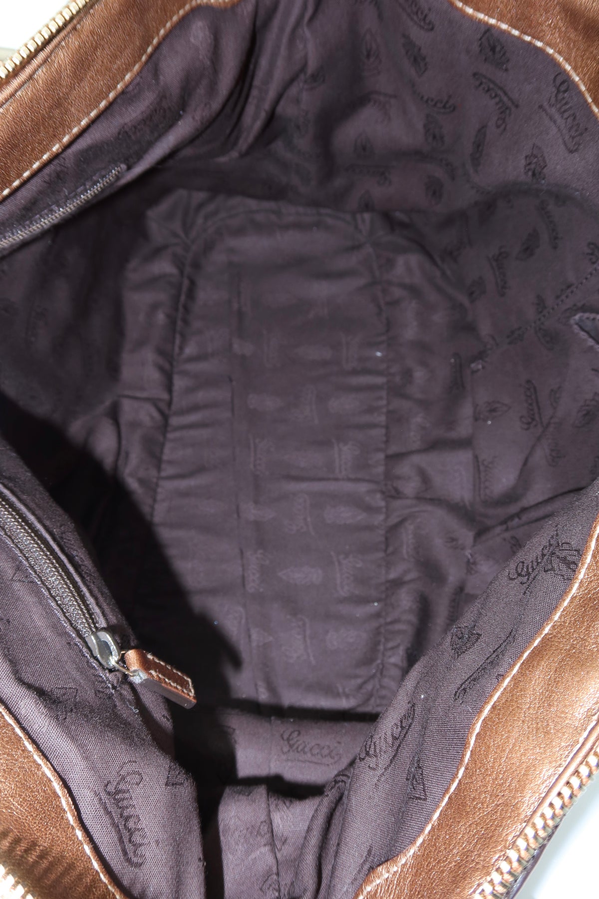 Gucci Sukey Medium Guccissima Bronze Leather Top Handle Bag – additional photo 11