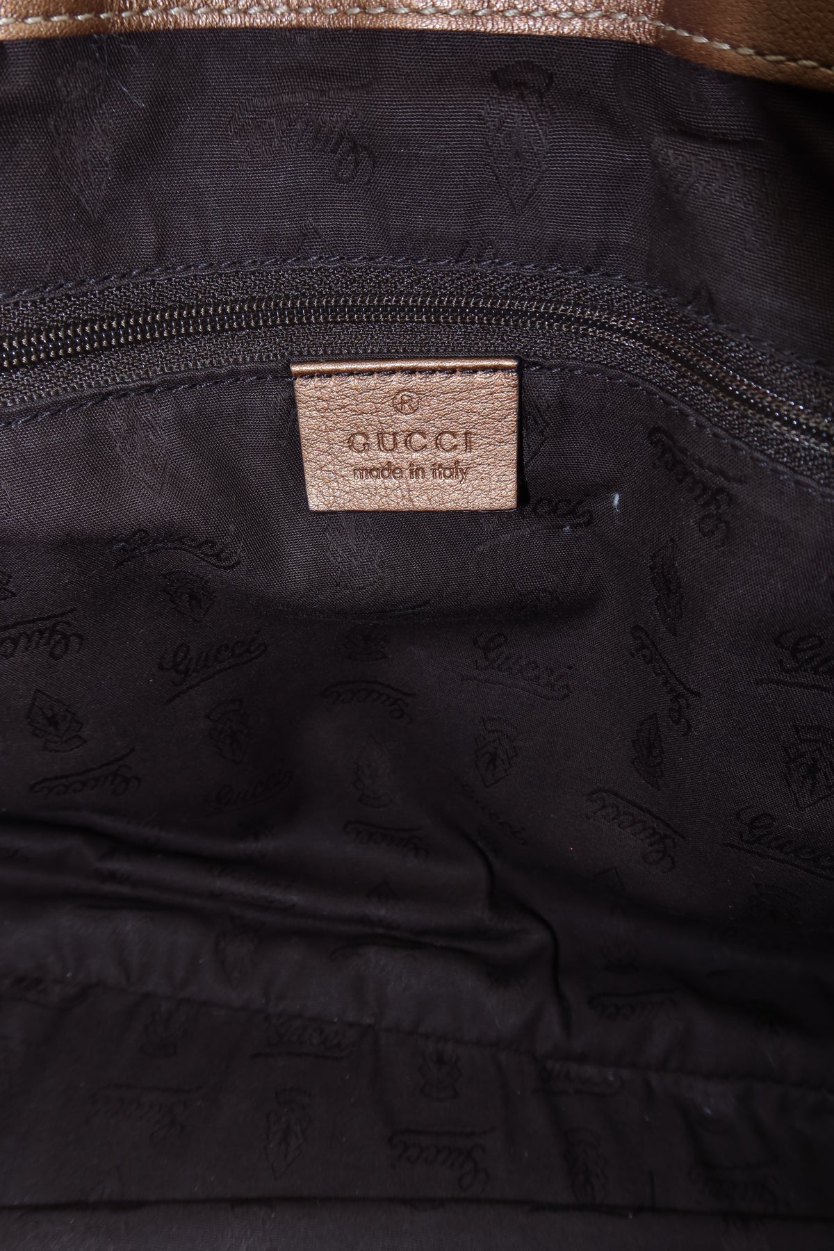 Gucci Sukey Medium Guccissima Bronze Leather Top Handle Bag – additional photo 9