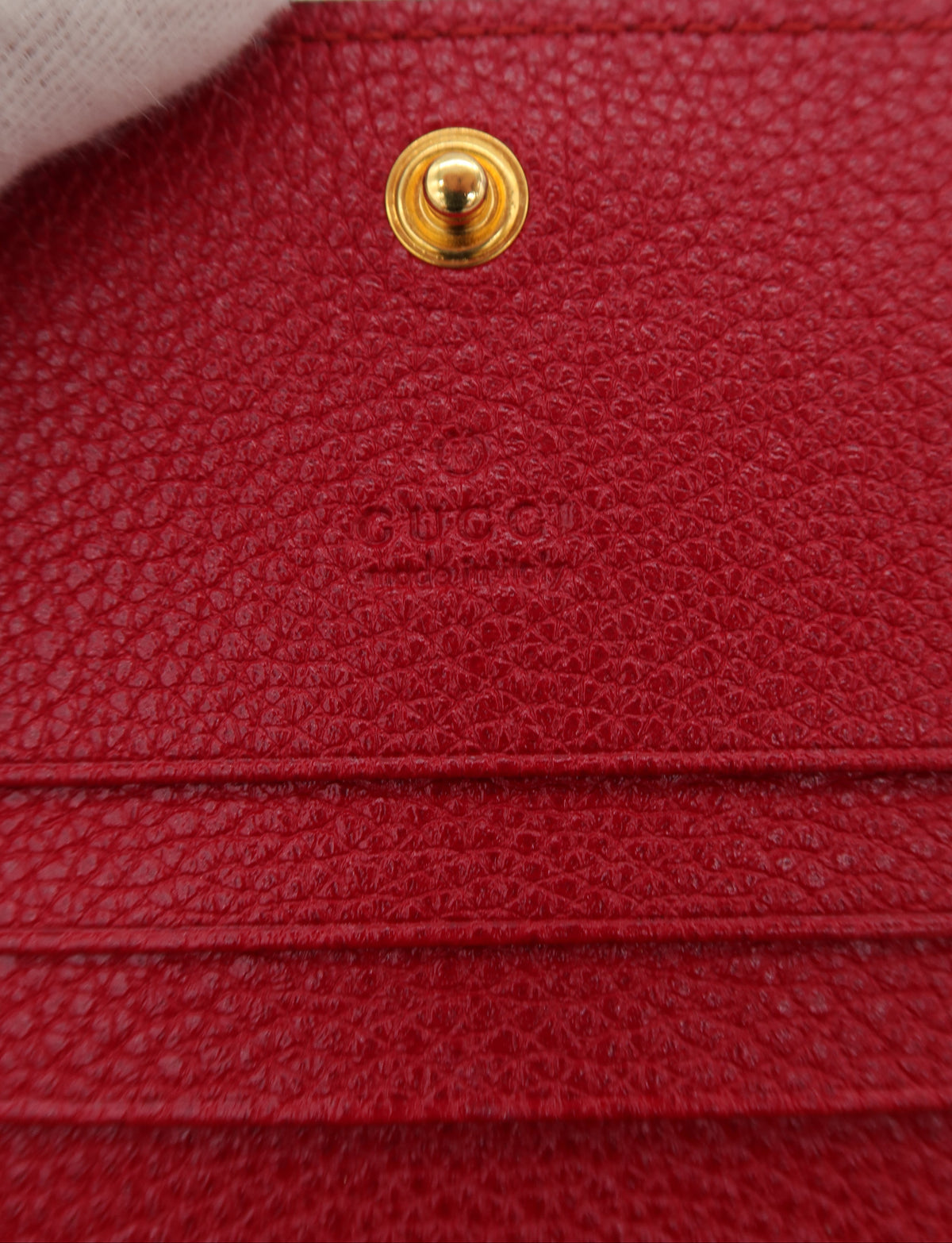 Gucci Zumi Mini Wallet in Red Leather with Gold-Tone Hardware – additional photo 12