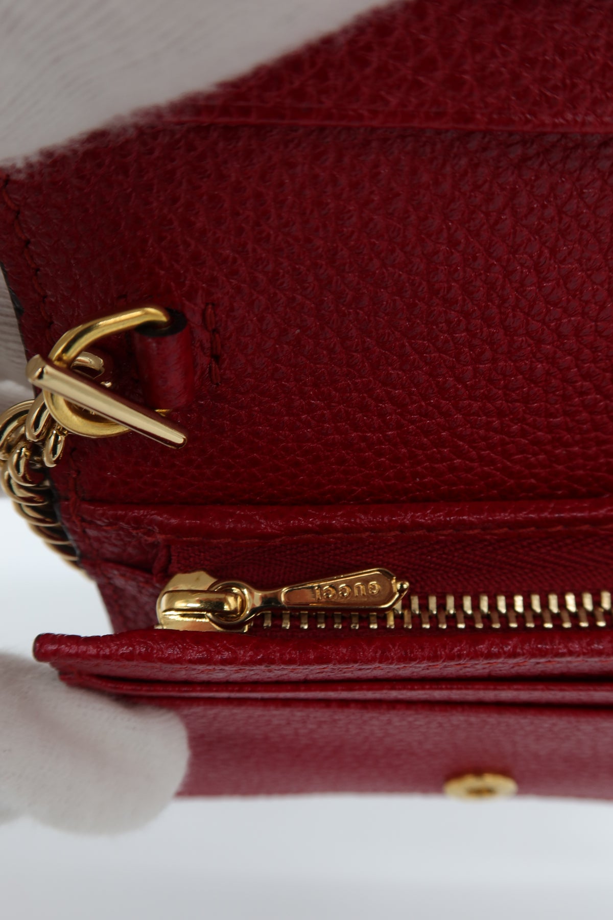 Gucci Zumi Mini Wallet in Red Leather with Gold-Tone Hardware – additional photo 9