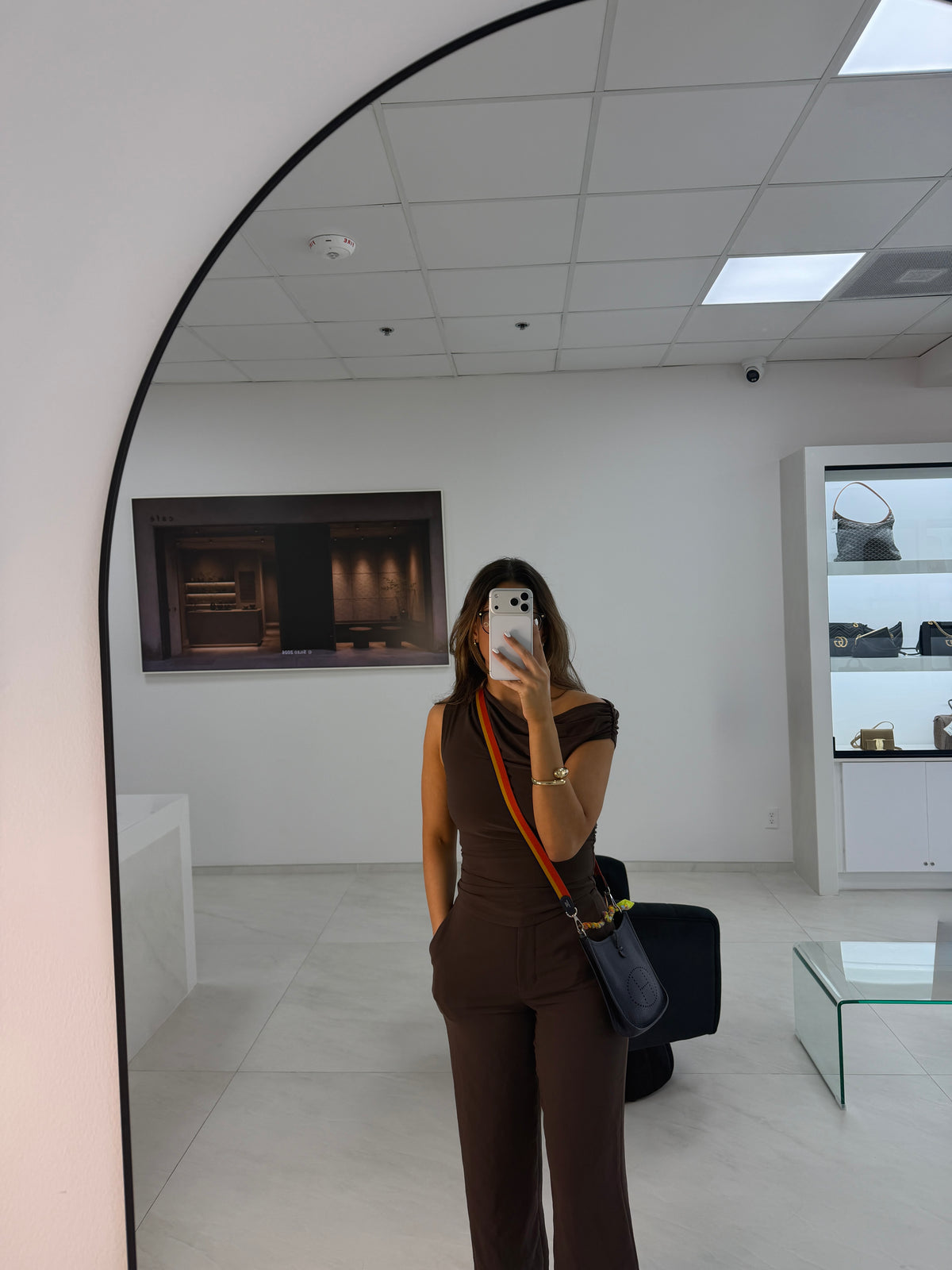 Hermès Evelyne TPM 16 Navy Blue Leather Crossbody Bag with Strap & Twilly – additional photo 10