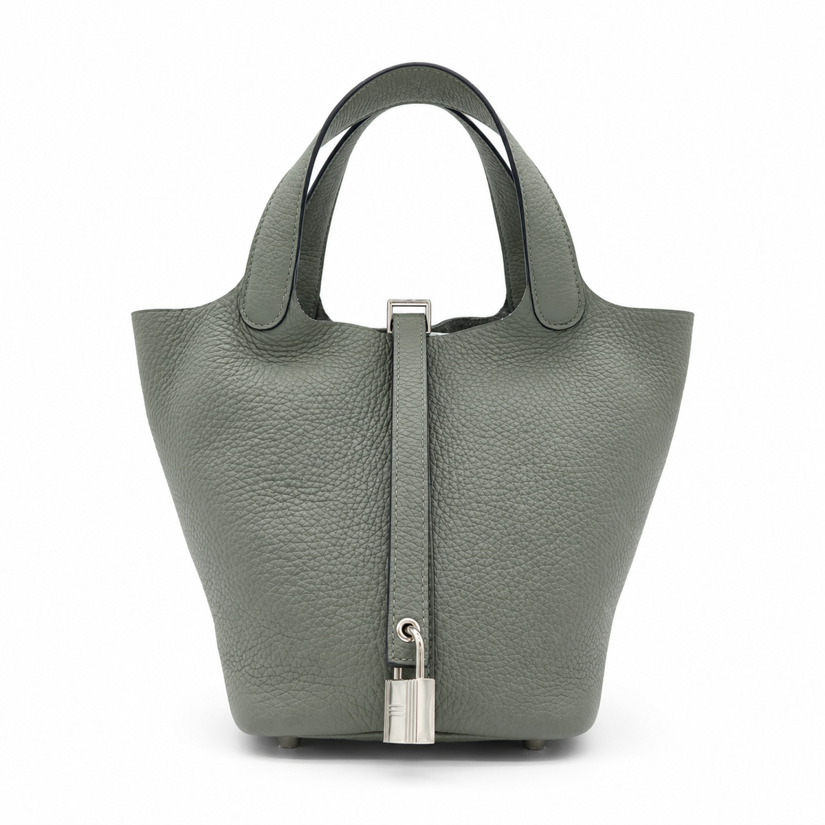 Hermès Taurillon Clemence Picotin Lock 18 PM Etain – Good Condition
