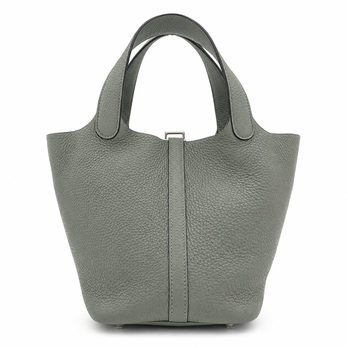 Hermès Taurillon Clemence Picotin Lock 18 PM Etain – Good Condition – additional photo 5