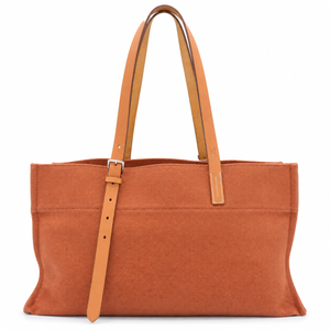 Hermès Toile Etrivière Elan Tote Bag – Orange Canvas with Natural Leather Straps – additional photo 3