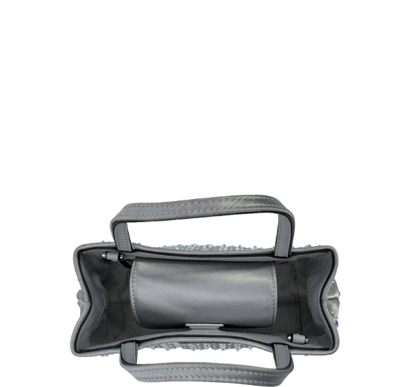 Kate Spade Sam Icon Crystal Embellished Fabric Mini Tote - Platinum Grey – additional photo 4