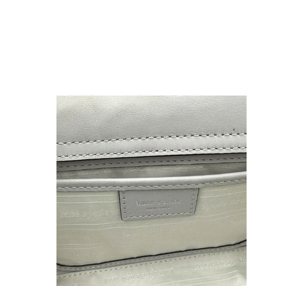 Kate Spade Sam Icon Crystal Embellished Fabric Mini Tote - Platinum Grey – additional photo 6