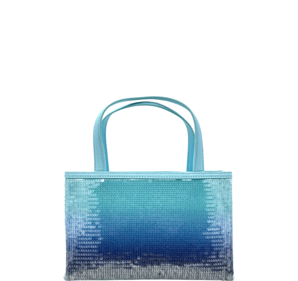 Kate Spade Sam Icon Ombre Sequin Small Tote Bag - Aquamarine Blue – additional photo 3