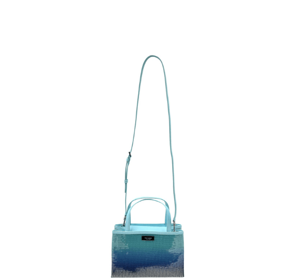 Kate Spade Sam Icon Ombre Sequin Small Tote Bag - Aquamarine Blue – additional photo 5