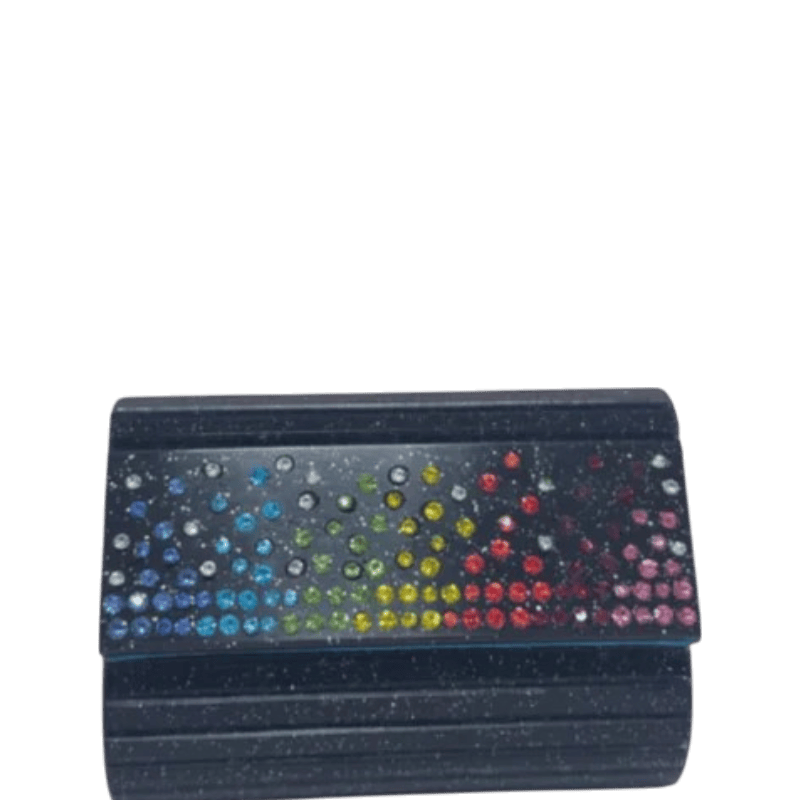 Kurt Geiger Mini Party Clutch Crystal Glitter-Black/ Multi