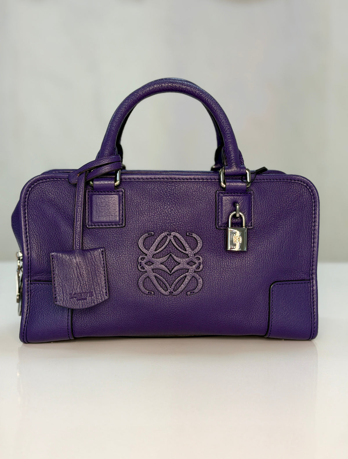 Loewe Amazona Purple Leather Top Handle Bag – additional photo 2