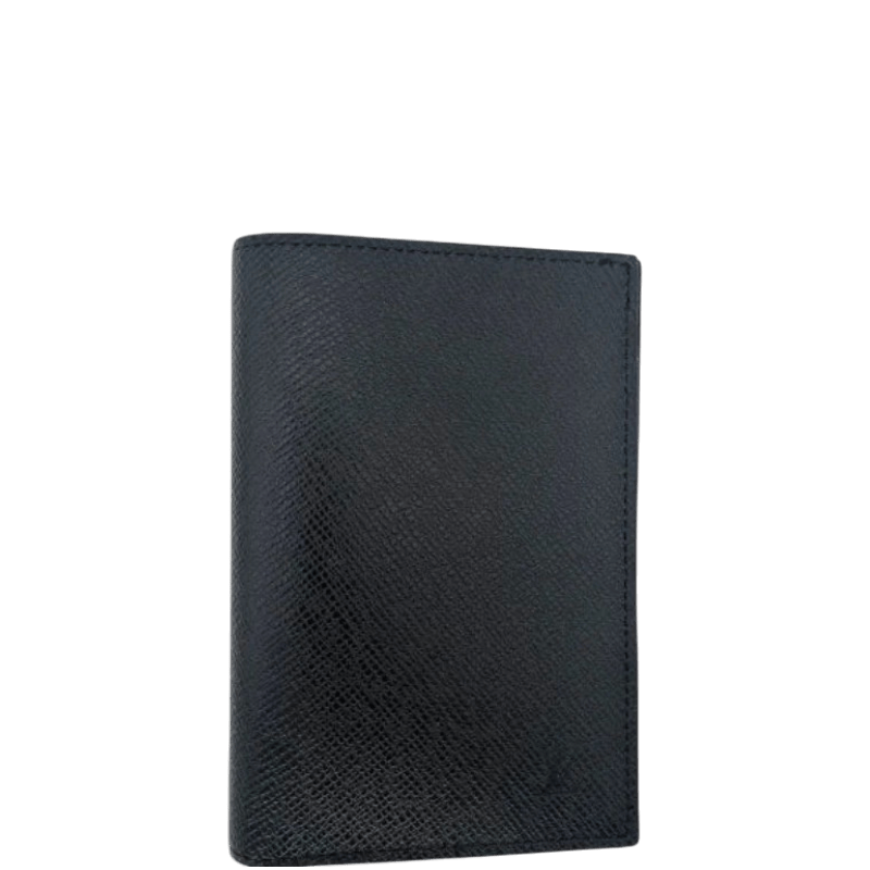 Louis Vuitton Black Taiga Leather Passport Holder - PRE OWNED