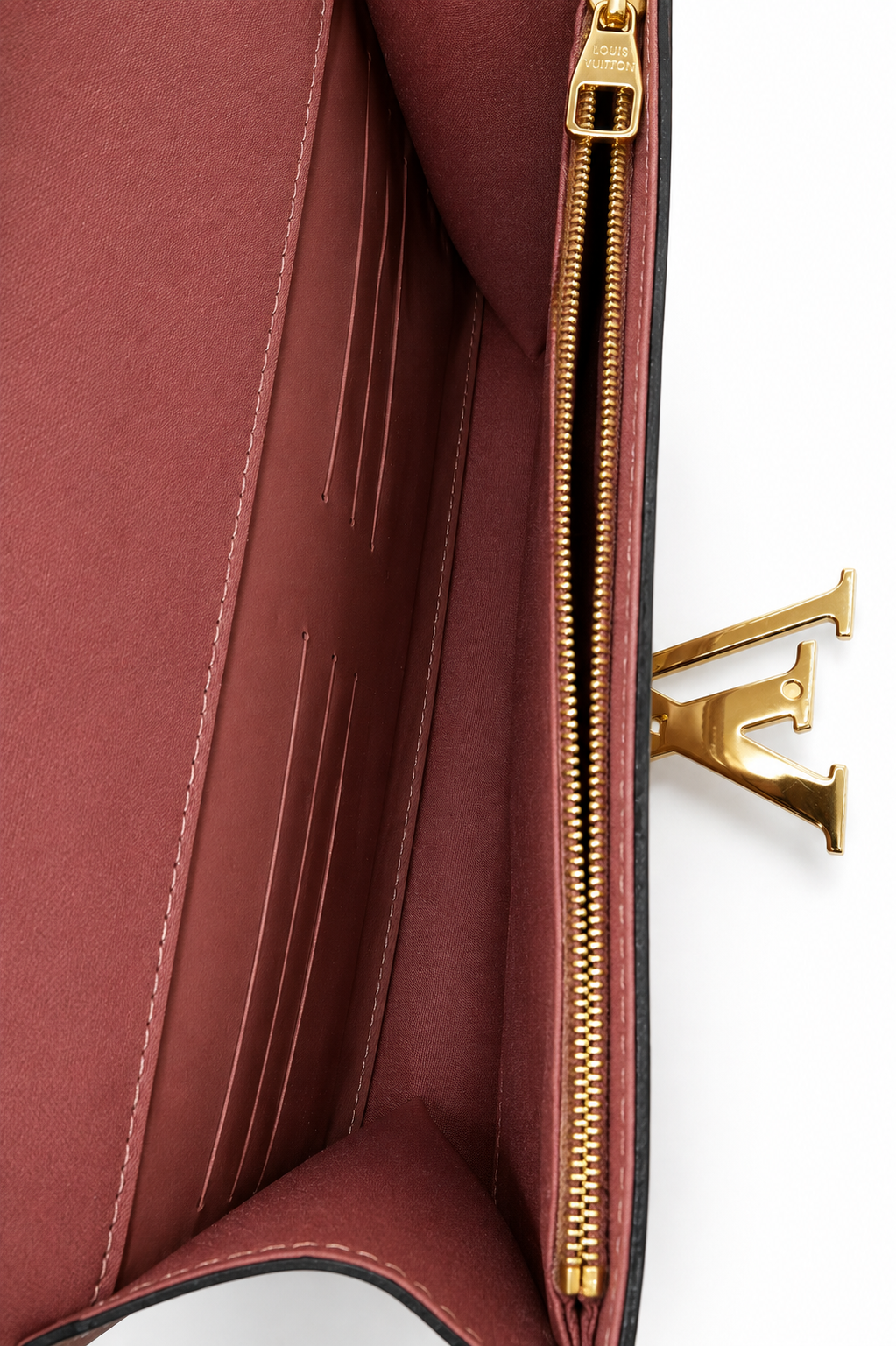 Louis Vuitton Louise Patent Leather Clutch Wallet Nude Beige Gold LV Hardware – Good Condition – additional photo 8