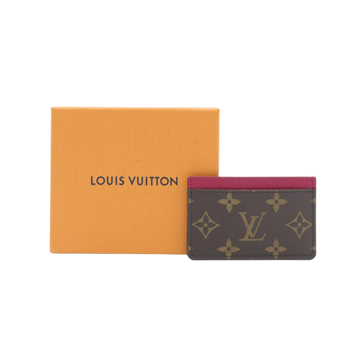 Louis Vuitton Monogram Canvas Card Holder with Fuchsia Leather Trim – Pre-Owned Excellent – additional photo 2