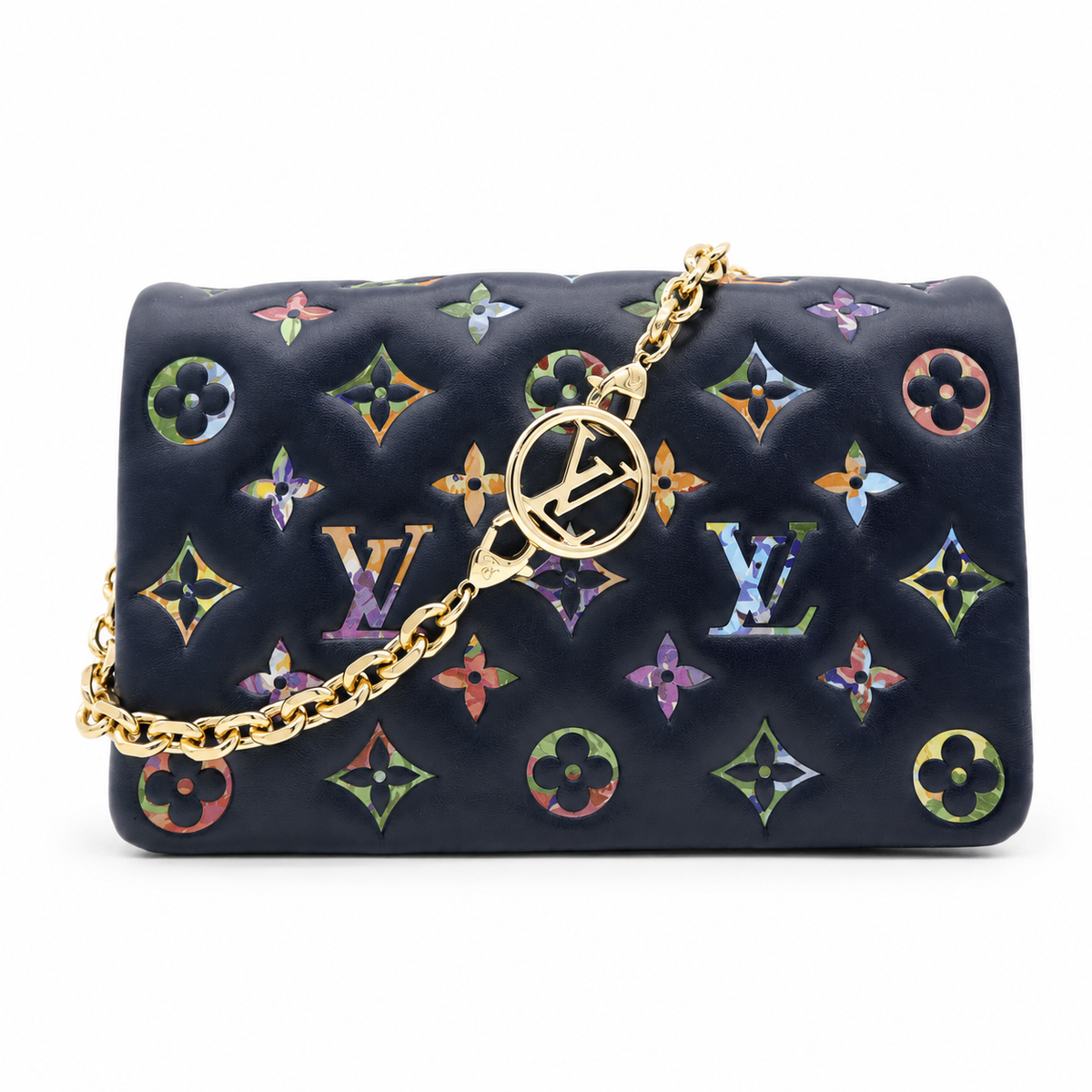 Louis Vuitton Monogram Garden Pochette Coussin - Navy Blue