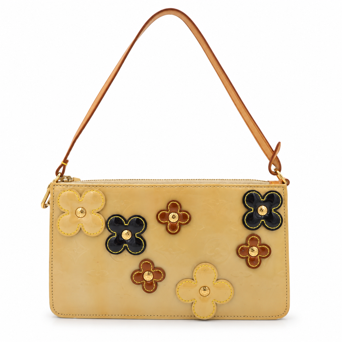 Louis Vuitton Monogram Vernis Lexington Pochette – Beige Floral