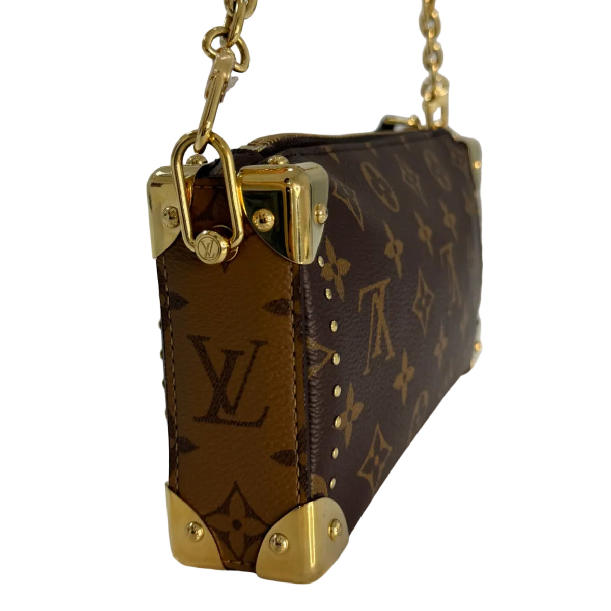 Louis Vuitton Slim Trunk Monogram Canvas Shoulder Crossbody Bag – a Louis Vuitton monogram canvas shoulder bag with