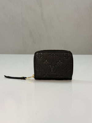 Louis Vuitton Zippy Coin Purse Black Monogram Empreinte Leather Wallet