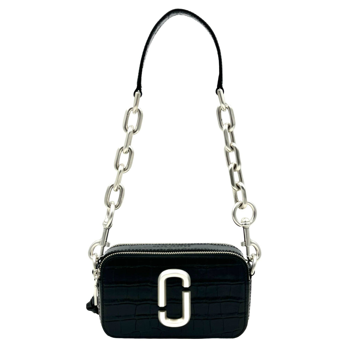 Marc Jacobs The Croc-Embossed Chain Snapshot - Black – additional photo 7
