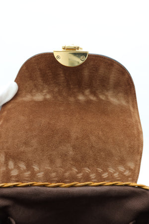 Miu Miu Straw & Leather-Trim Crossbody Bag – Natural/Tan with Gold-Tone Hardware – additional photo 10