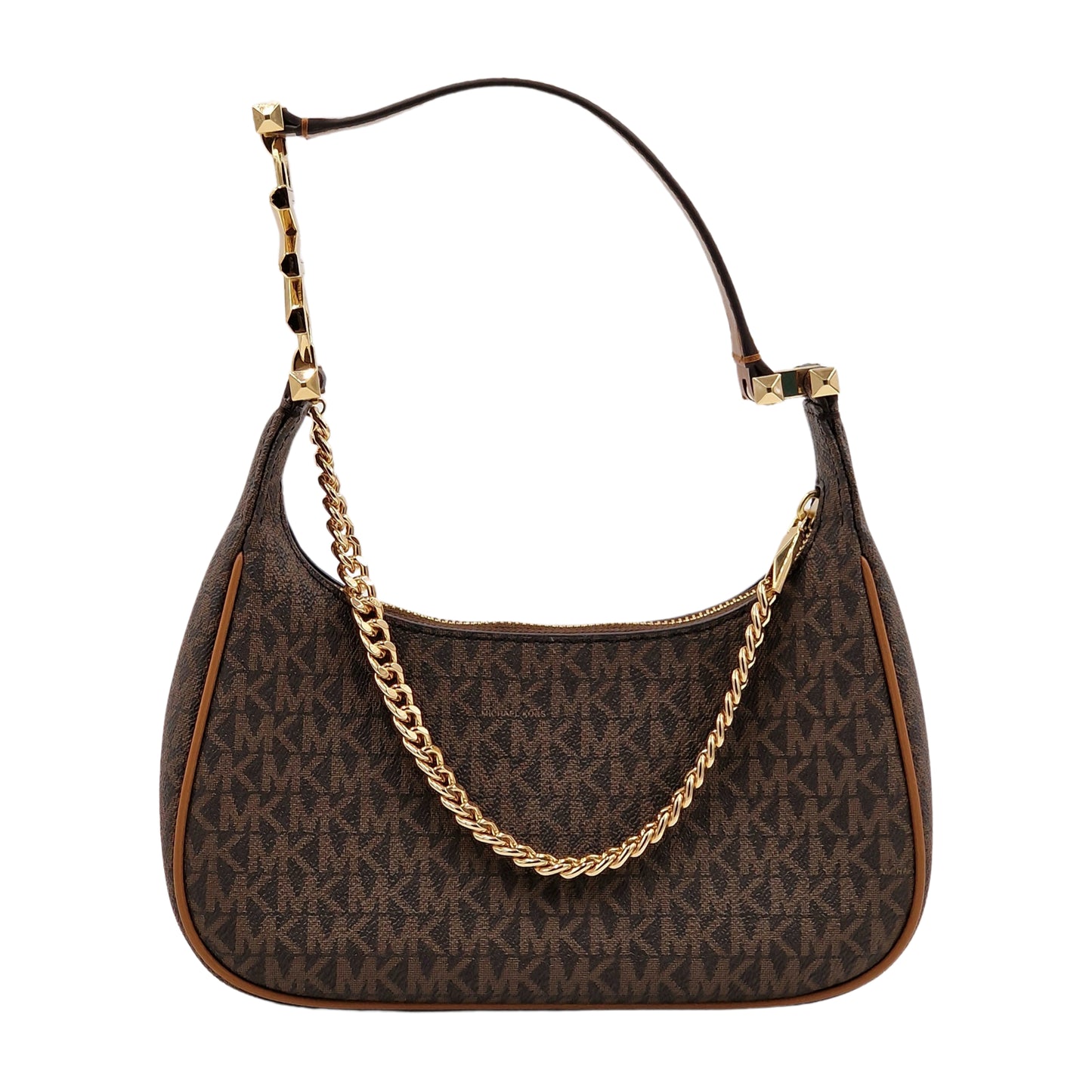 Michael Kors Piper Small Studded Suede Shoulder Bag - Brown