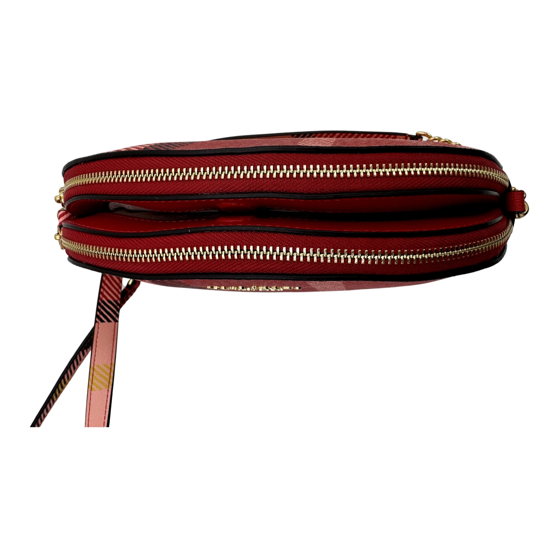Kate Spade New York Morgan Museum Plaid Double Zip Dome Women's Small Crossbody - Red Multi - 196021356032