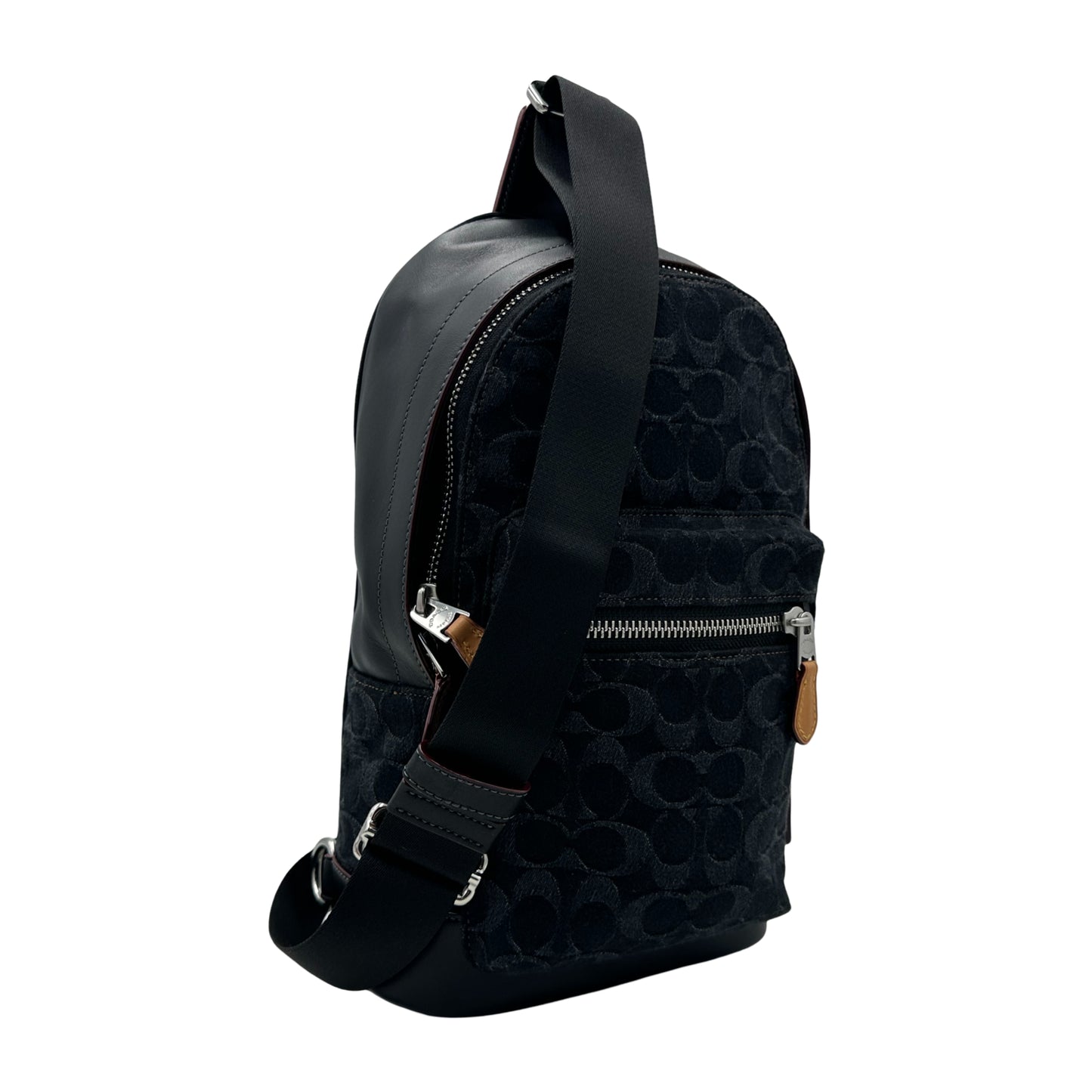 Coach West Pack In Signature Denim - Black