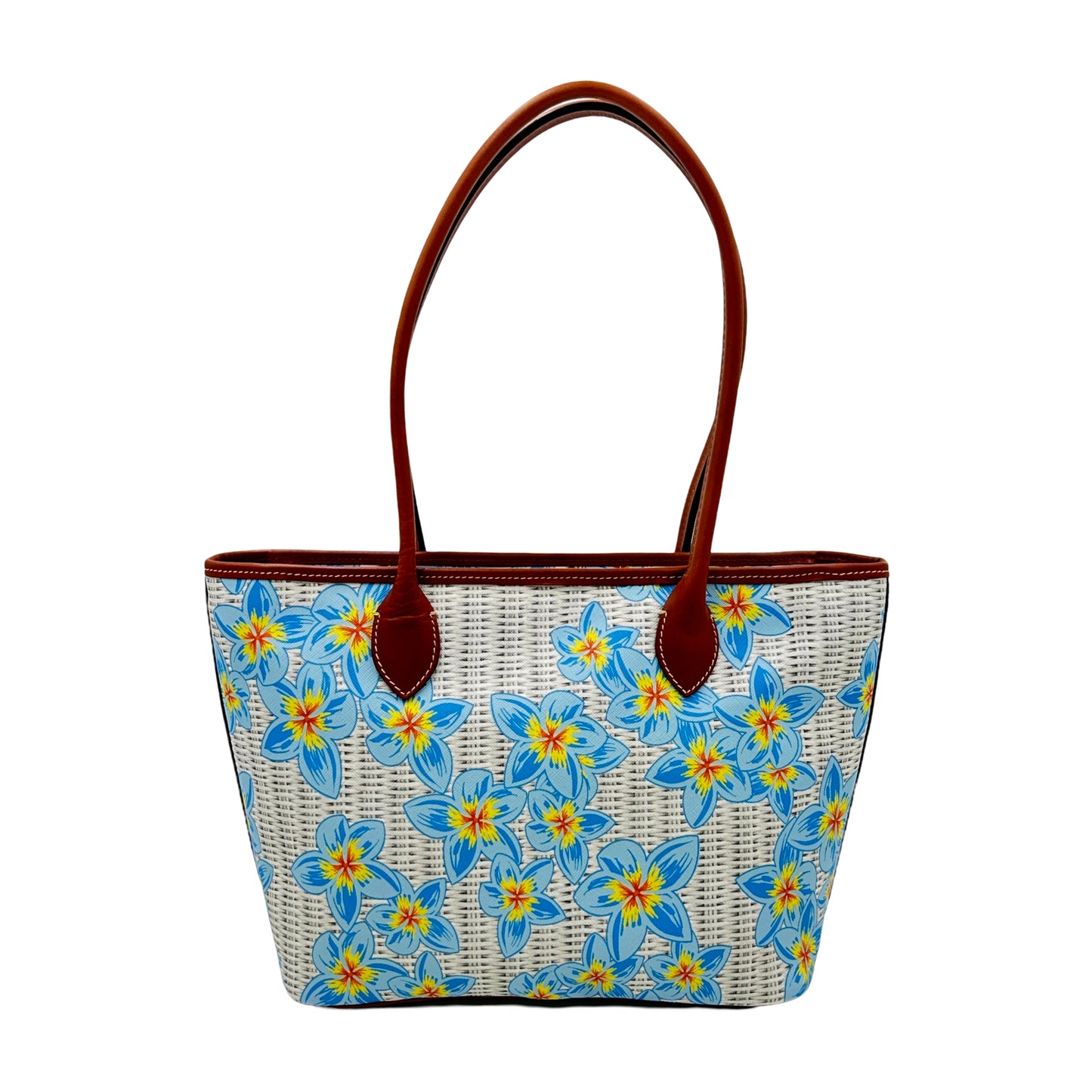 Dooney & Bourke Plumeria Large Tote Flowers Handbag -  Sky Blue Multi