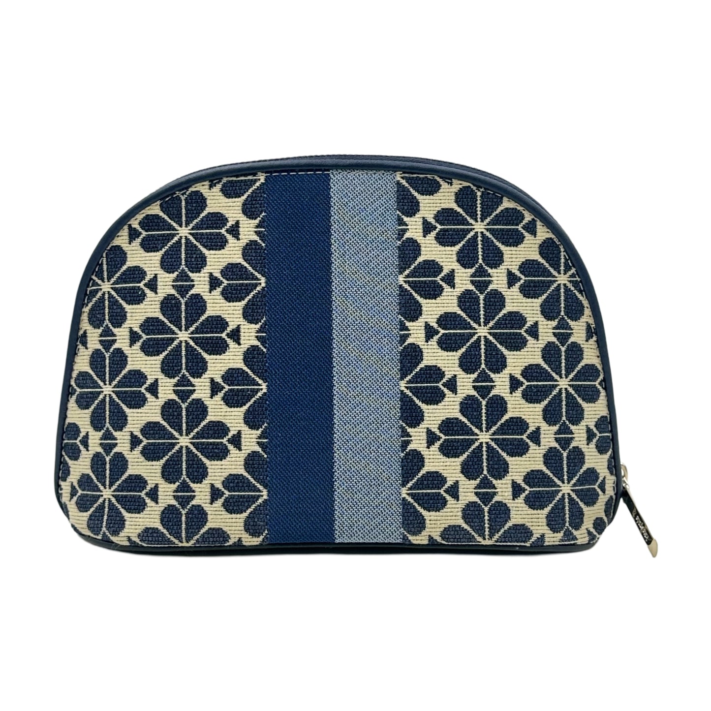 Kate Spade New York Flower Jacquard Stripe Large Dome Cosmetic Case - Blue