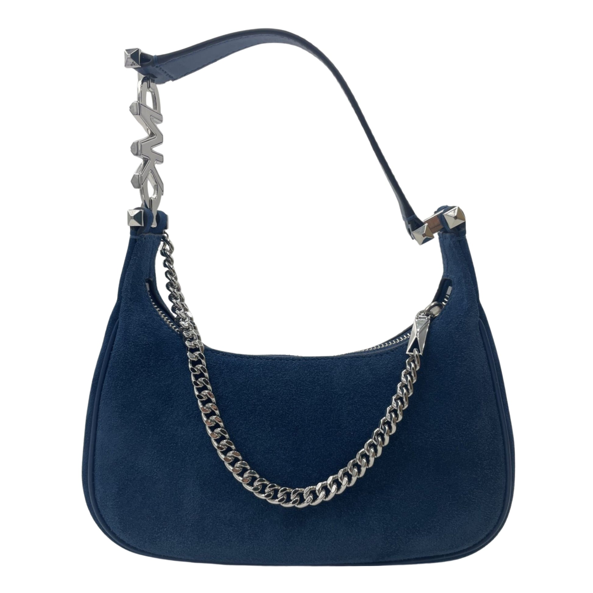 Michael Kors Piper Small Studded Leather Pouchette - River Blue