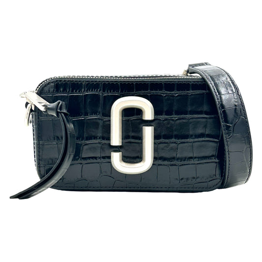 Marc Jacobs The Croc-Embossed Chain Snapshot - Black